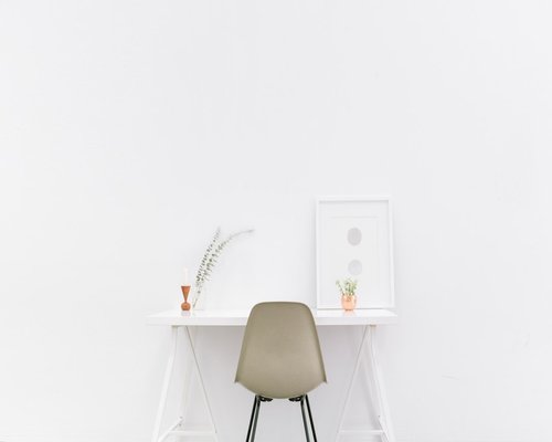 A calm and minimalist workspace showing visual comfort